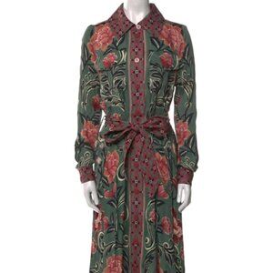 Farm Rio Floral Print Midi Length Dress Size: XS